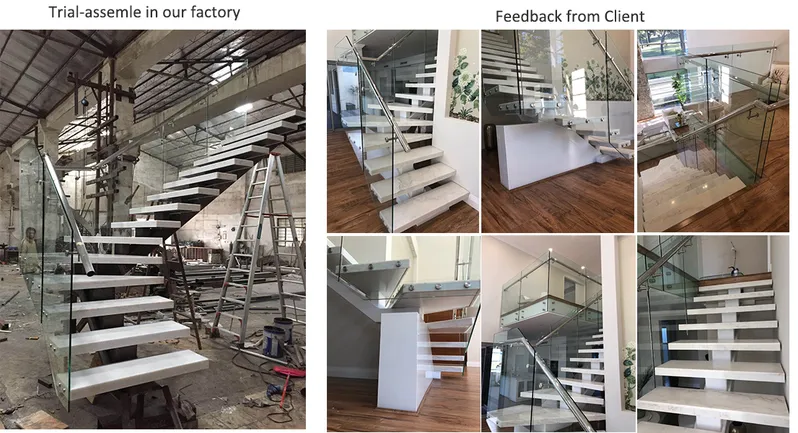 Custom Stairs Interior Wood Residential Straight Stairs Design