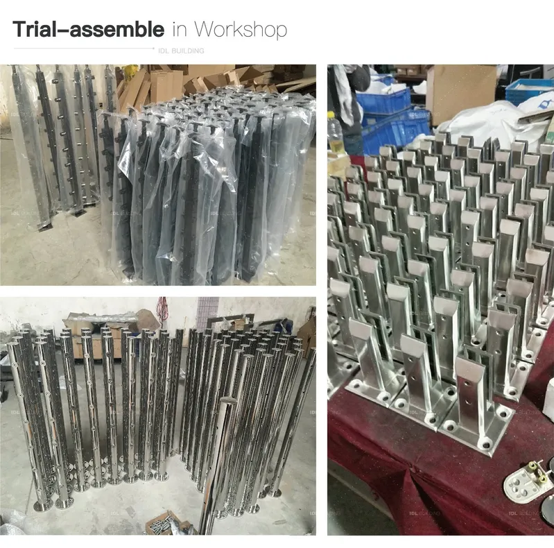 Durable 316L Terrace Stainless Steel Railing Glass Balustrade/Glass Railing System