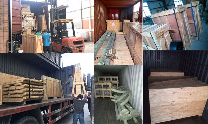 Indoor Wood Industrial Metal Stairs Iron Railings Stairs
