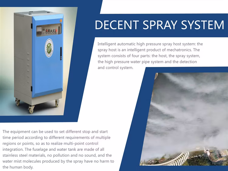 Stainless Steel Cooling System Insecticide 10º; C Start Button Construction Site Low Pressure Water Misting Nozzle