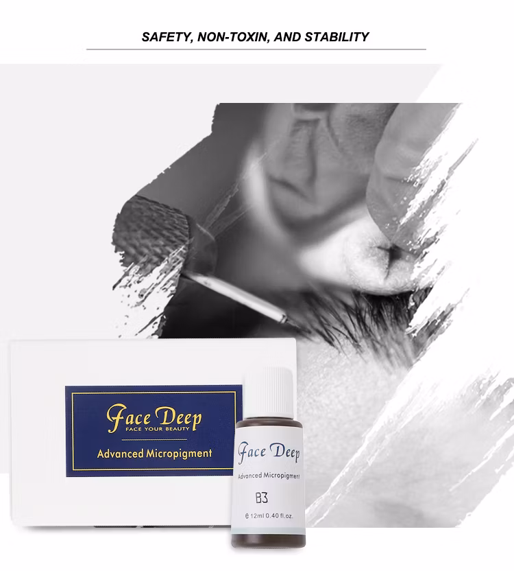 Facedeep Permanent Makeup Tattoo Color Pigment Eyebrow Tattoo Ink Peanut Brown