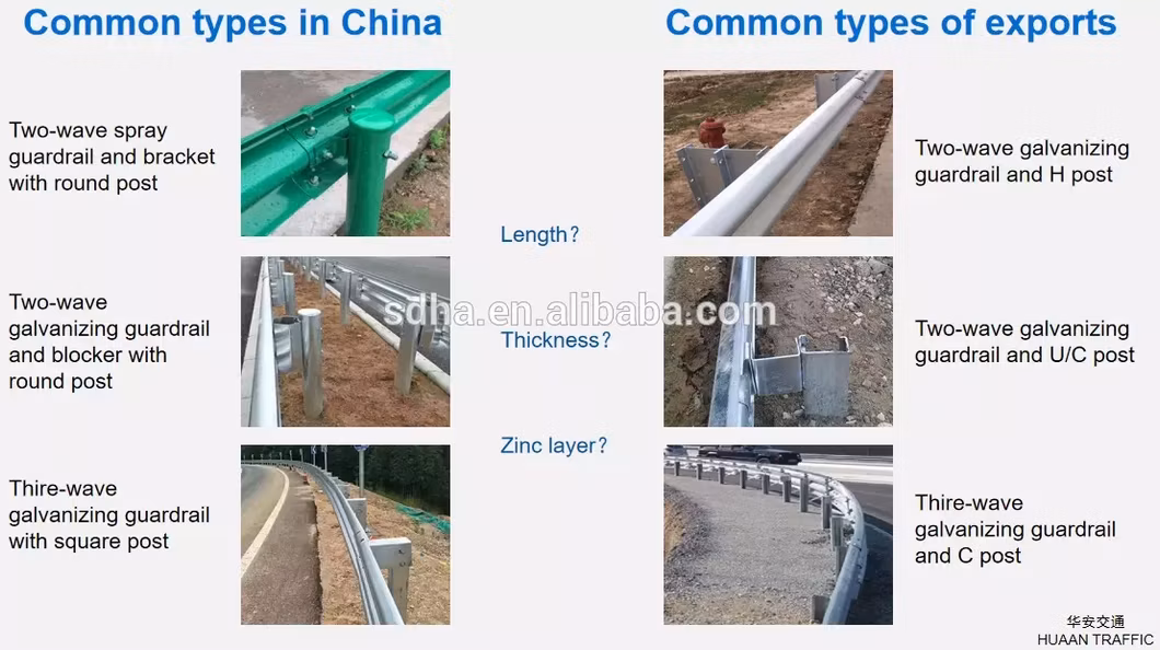 2.5-4.0mm Highway and Road Construction Safety Products Highway Guardrail Manufacture in Liaocheng Highway Barrier