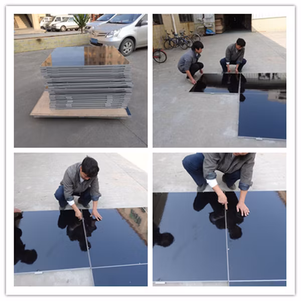 3' X 3' Wood Grain Platform Dance Floor with Aluminum Edge