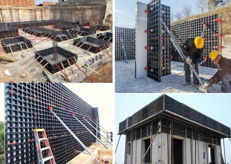 Professional Construction Concrete Plastic Formwork for Walls, Columns, and Slabs Using