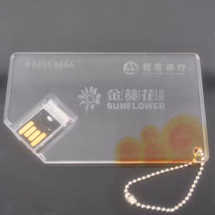 New Products Acrylic Transparent USB Flash Card for Hot-Selling