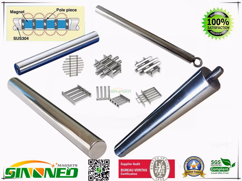 High Surface Gauss Permanent Magnetic Separator Bars for Iron
