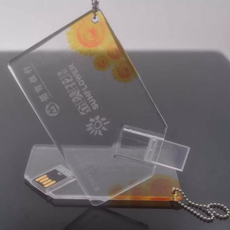New Products Acrylic Transparent USB Flash Card for Hot-Selling