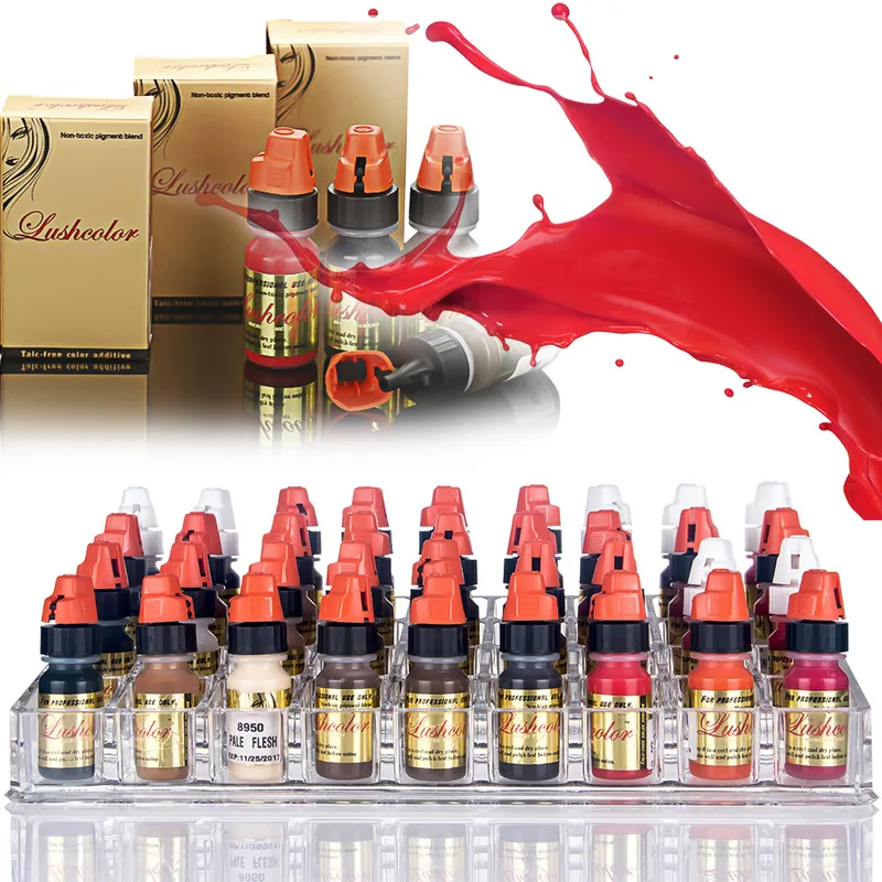 OEM/ODM Lushcolor Permanent Makeup Semi-Pigments Tattoo Inks 38 Colors