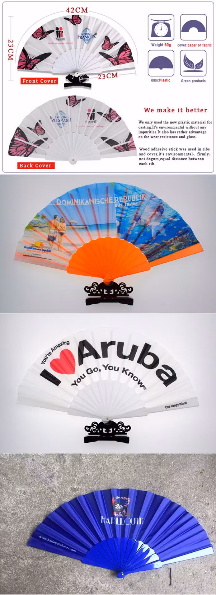 Wholesale Custom Fold up Fan Bamboo Hand Fan with Design