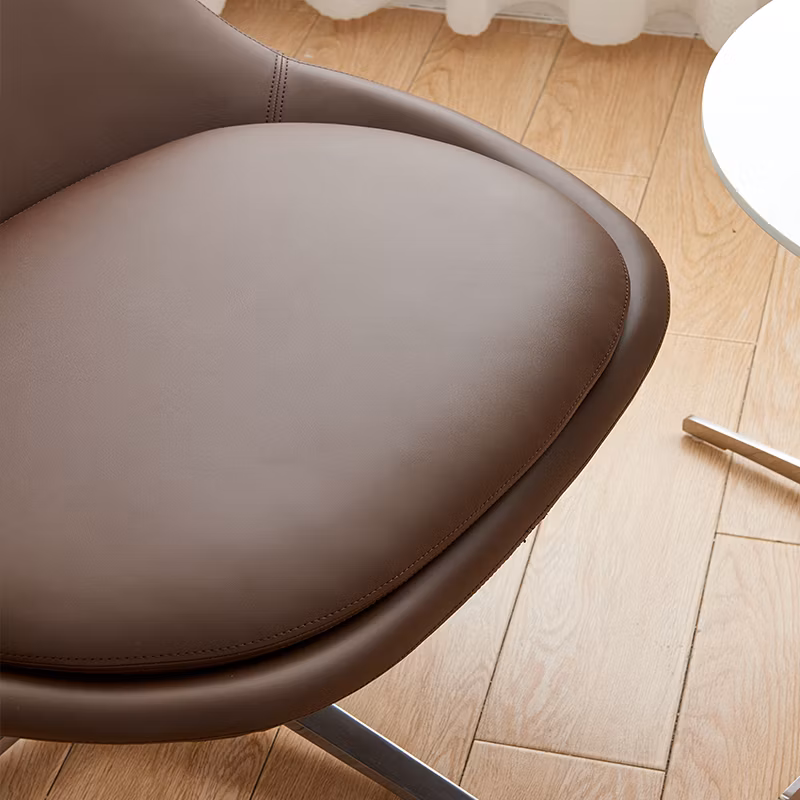 Leisure Coffee Chair Aluminum Fixed Base Fabric Chair for Coffee Tables