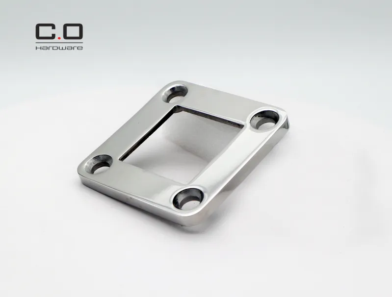 Stainless Steel Railing Accessories Square Base Plate for Balcony Railings