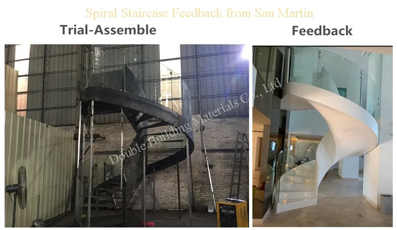 New Spiral Staircase Design Indoor Luxury Staircase for Villa