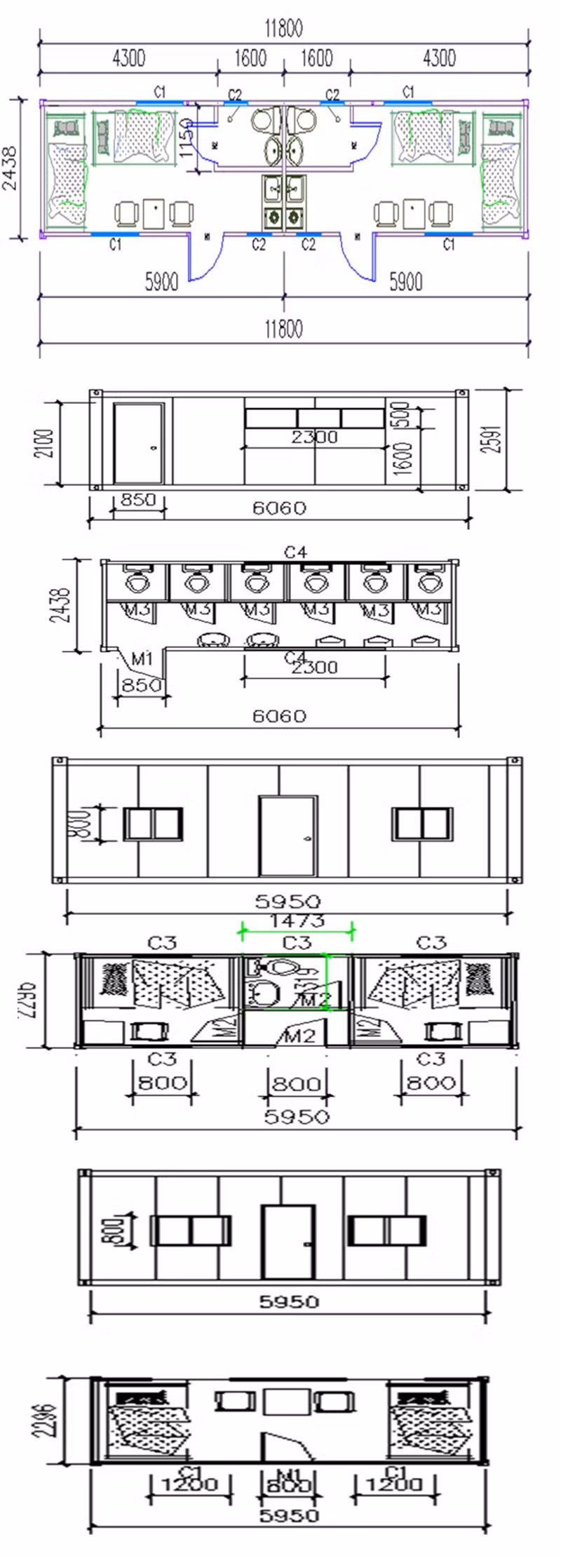 Prefab Two Floor Labour Camp Prefabricated Two Storey Labour Camp