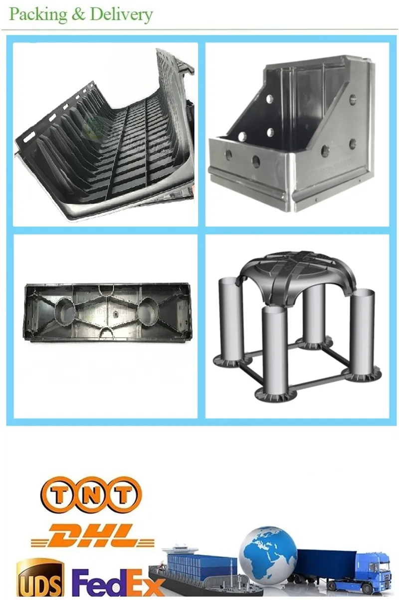 Construction Site Hollow Wall Panels Plastic Concrete Formwork Columns