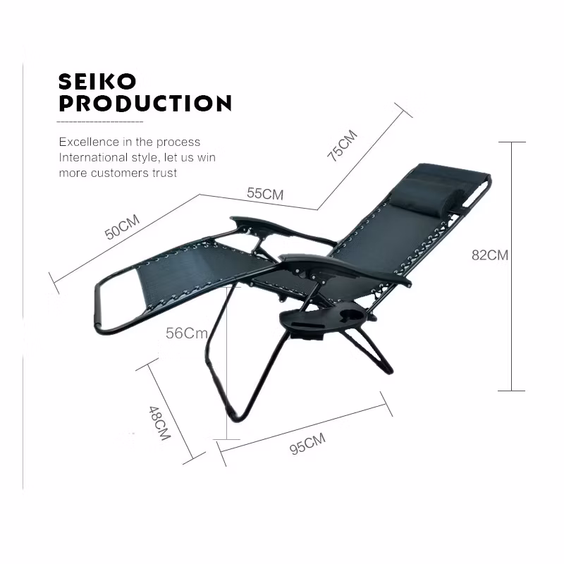 Caravan Furniture Zero Gravity Reclining Lounge Chairs with Pillows and Table