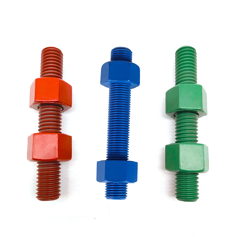 PTFE / Xylan DIN975 / DIN976 Threaded Rod &Stud Bolt with Nuts