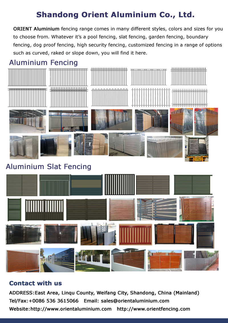 Powder Coating Aluminium Extrusion Tube Panel Fence Design