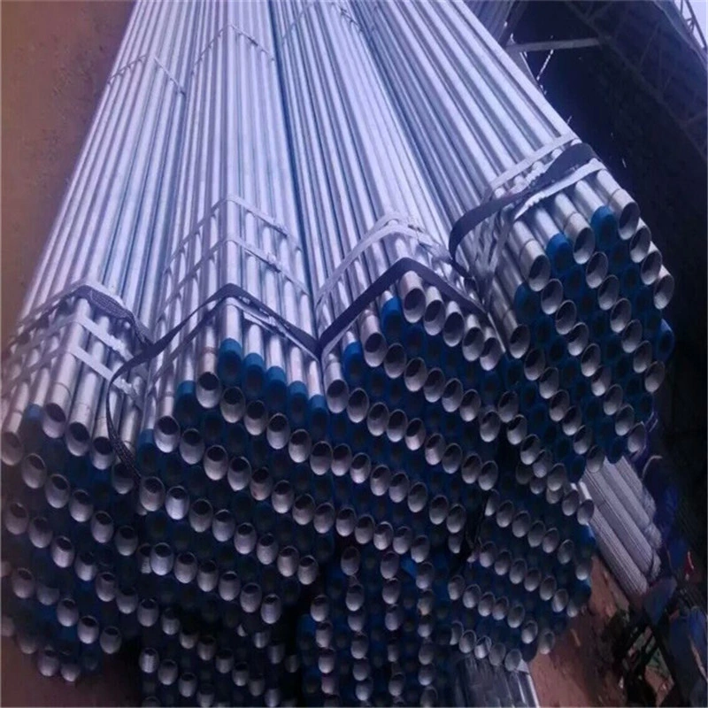 Hot DIP Galvanized Steel Pipes with Threaded End and Plastic Caps A106 Gr. B