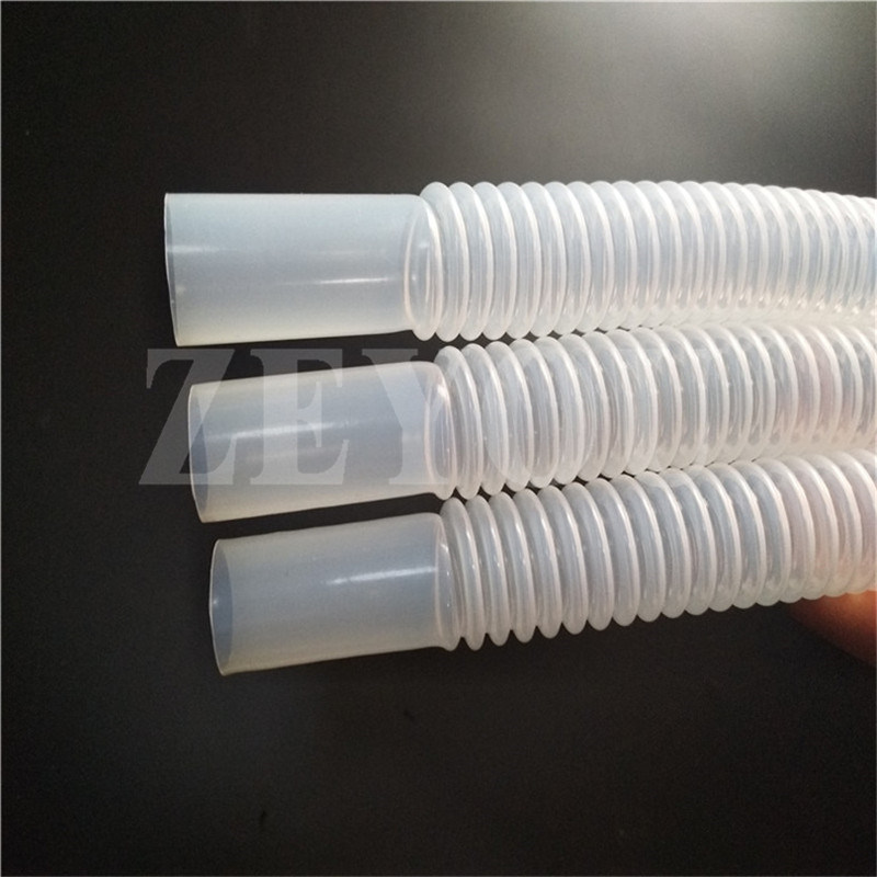 Transparent High Temperature Resistant PTFE PFA Corrugated Hose Tubes