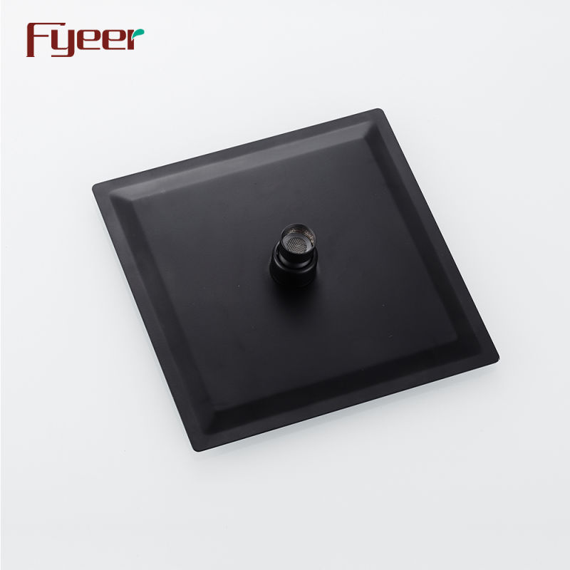 Fyeer Ultra Slim Stainless Steel Shower Head in Black
