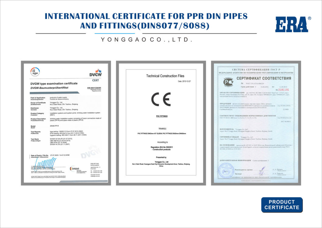 Era Piping System PPR Pipe Fitting Reducing Tee Dvgw (DIN8077/8088)