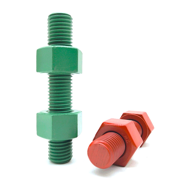 PTFE / Xylan DIN975 / DIN976 Threaded Rod &Stud Bolt with Nuts