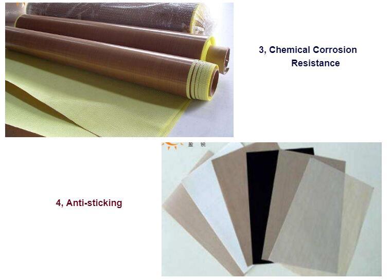 Teflon PTFE Fiberglass Cloth PTFE Coated Fine Sheet