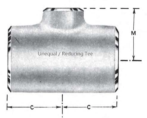 Pipe Fitting, Stainless Steel Big Diameter Unequal Tee / Reducing Tee