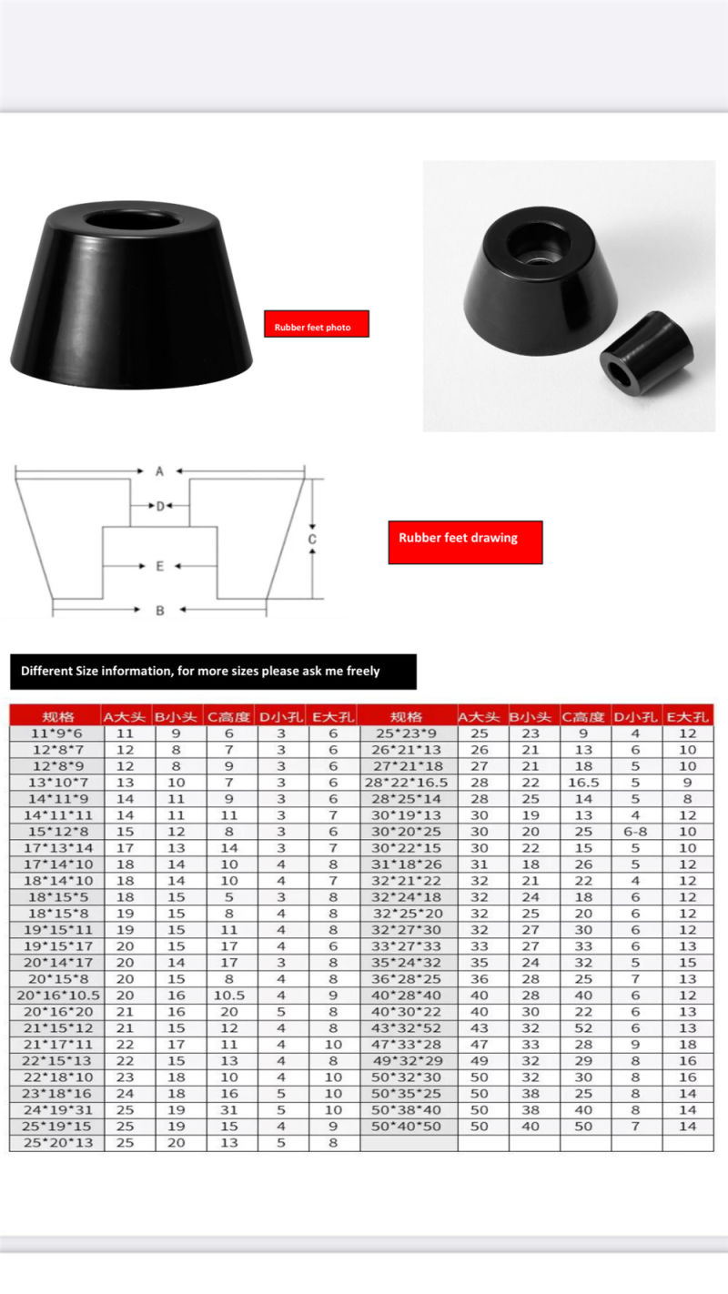 Rubber Bushing-Mounting and Rubber Protecting Bushing Rubber Feet