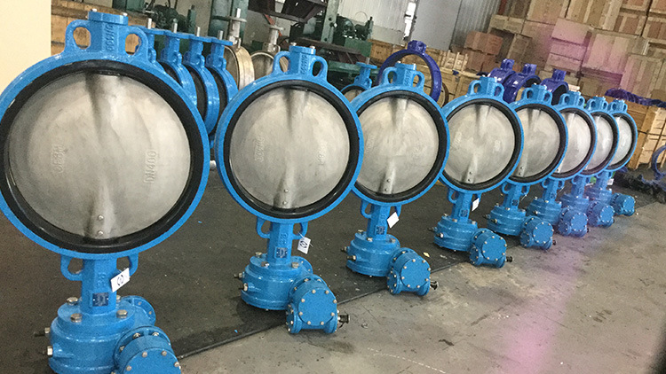 PTFE Lined Pneumatic Actuator Cast Iron Butterfly Valve