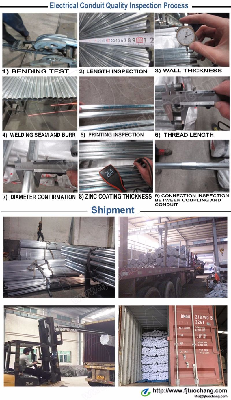 Factory Outlet Electrical Metallic Tubing Hot Galvanized Steel