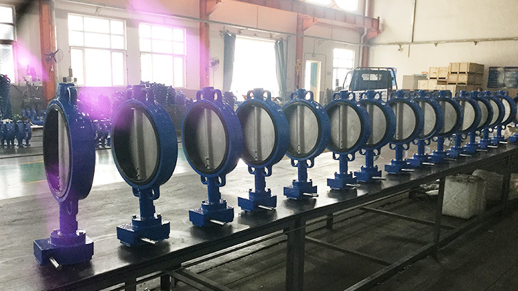 PTFE Lined Pneumatic Actuator Cast Iron Butterfly Valve