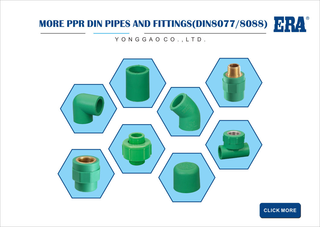 Era Piping System PPR Pipe Fitting Reducing Tee Dvgw (DIN8077/8088)