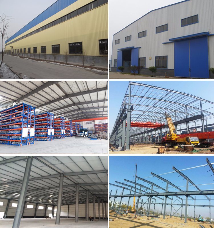 Light Space Frame Thin-Walled Steel Structure for Workshop Drawing with Roof Solar Panel