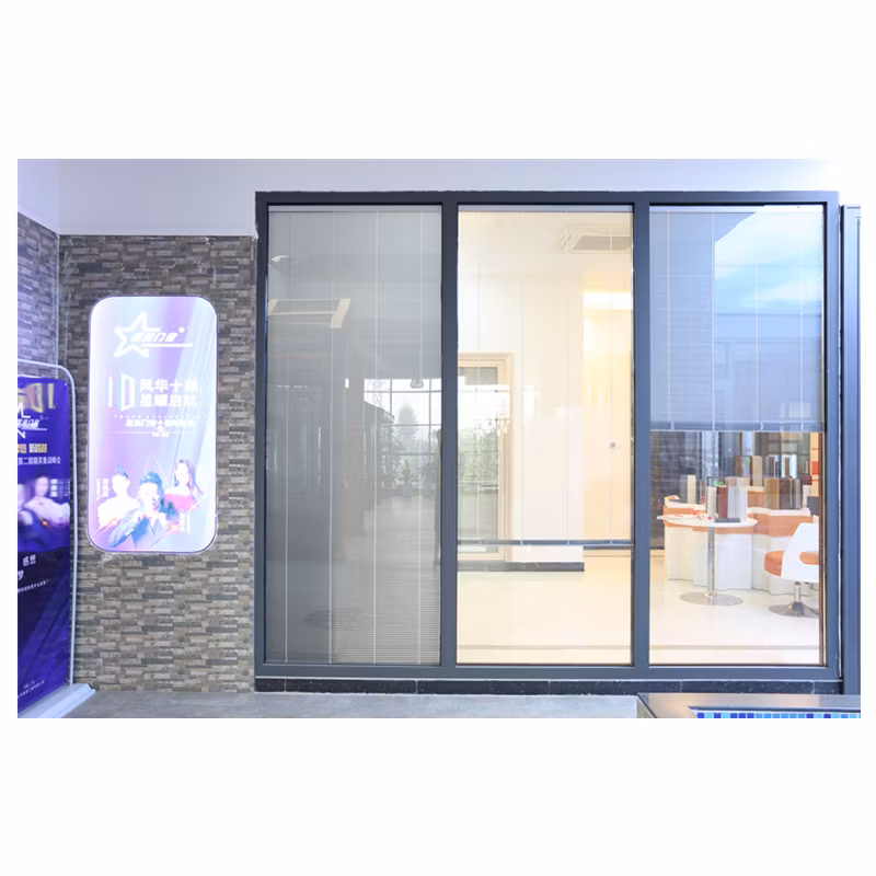 Aluminum Glass Sliding Interior Door Custom Powder Coated Aluminum Interior Sliding Door