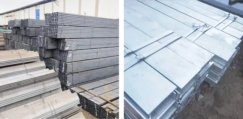 Hot Dipped Galvanized C Steel Purlin Structures Steel Section Slotted Steel C U Z Beam Channel