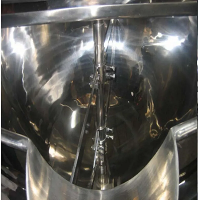 Sanitary Stainless Steel Steam Water Jacketed Cooking Kettle with Scraper