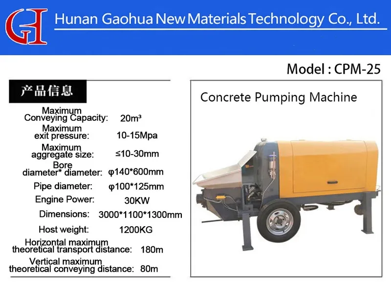 Concrete Pump Putzmeister Concrete Pump Tools and Equipment Mobile Concrete Pump for Sale