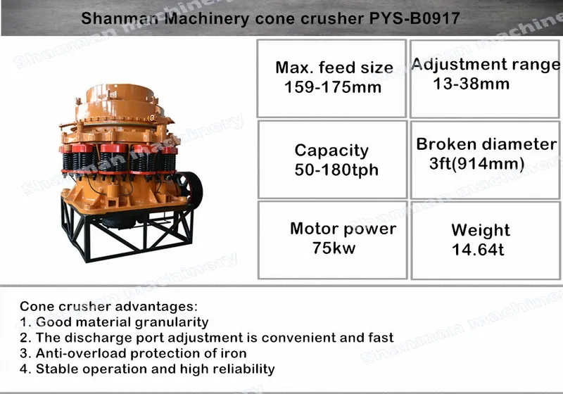 High Efficiency Sea Sand Stone Cone Crusher Breaker Machine