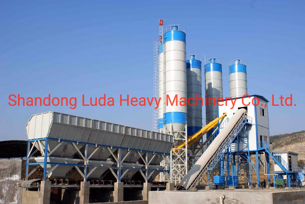 Luda Brand Nde Stationary Concrete Mixing Plant, 120m3/H Concrete Batching Plant for Sale