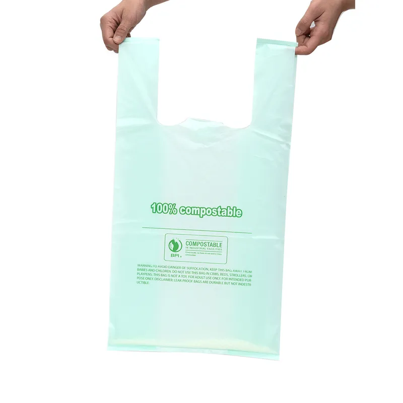 Cornstarch Biodegradable Manufacturer T Shirt Bags