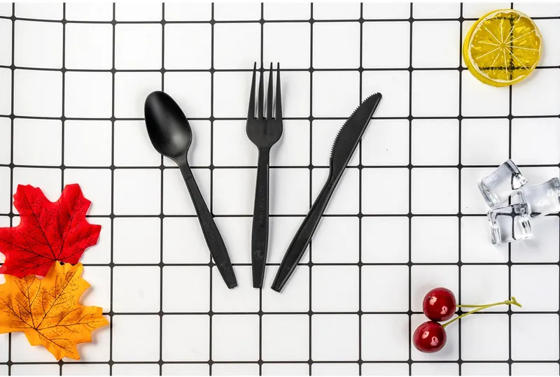 Eco-Friendly 100% Biodegradable Knife Fork Spoon Cutlery Cpla Plastic Flatware
