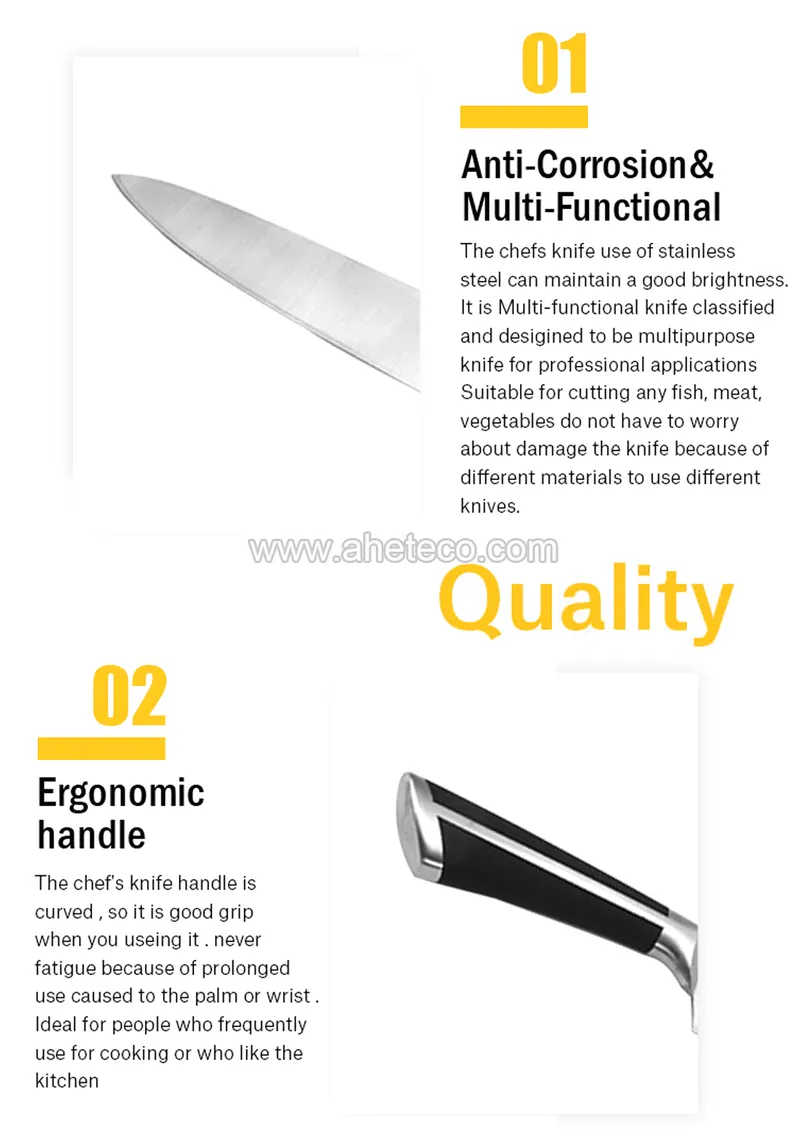 3Cr13 Stainless Steel Kitchen Knife Tool Set Flatware
