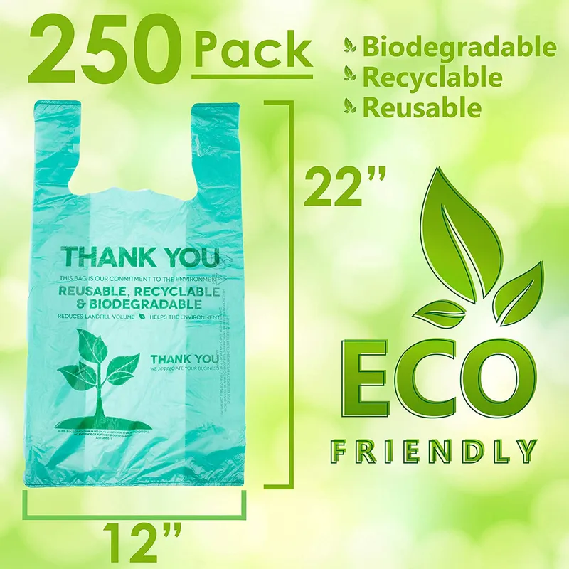 100% PLA Oxo Biodegradable Plastic Garbage Bag Biodegradable Garbage Bags
