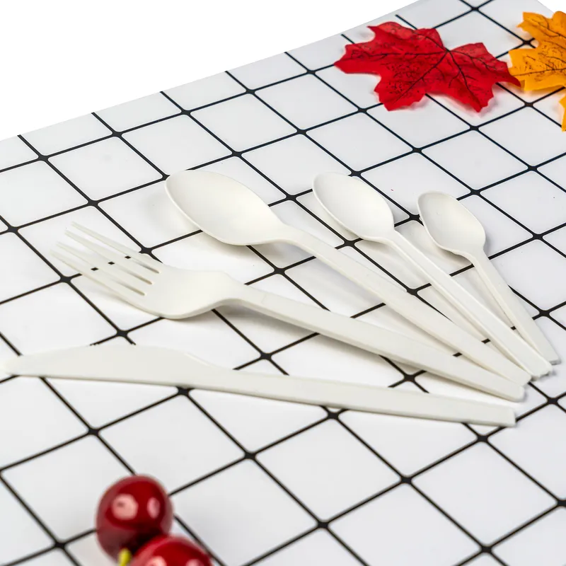 Eco-Friendly 100% Biodegradable Cutlery Cpla Plastic Flatware Sets