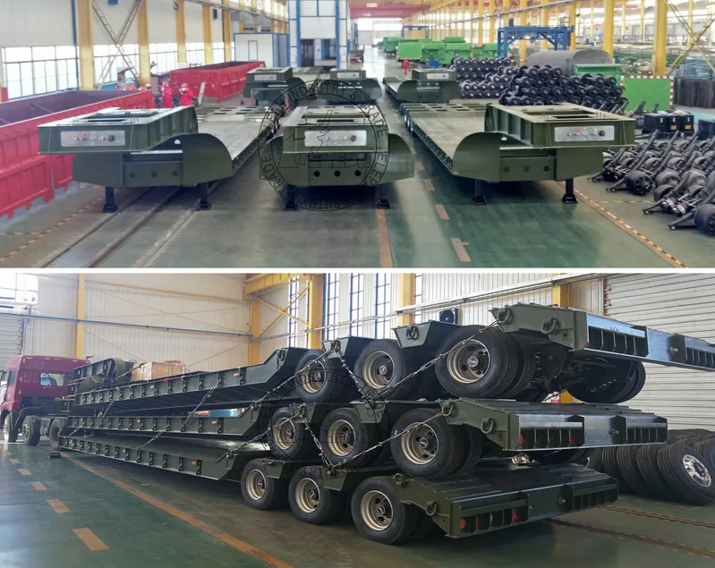 Heavy Equipment Backhoe Transport Lowbed Semi Trailer for Sale