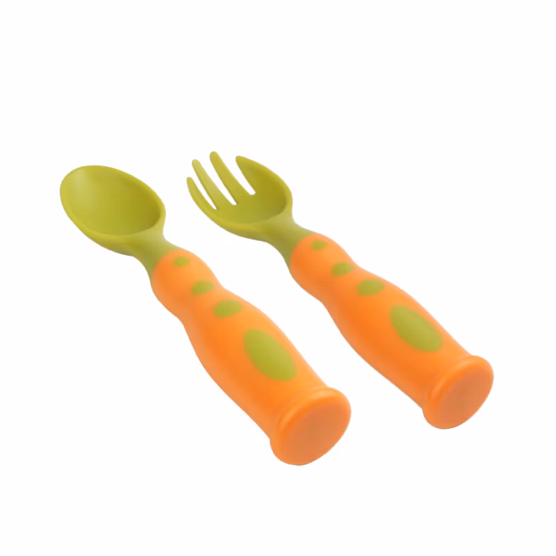 OEM Factory PP Baby Training Learning Feeding Spoon & Fork