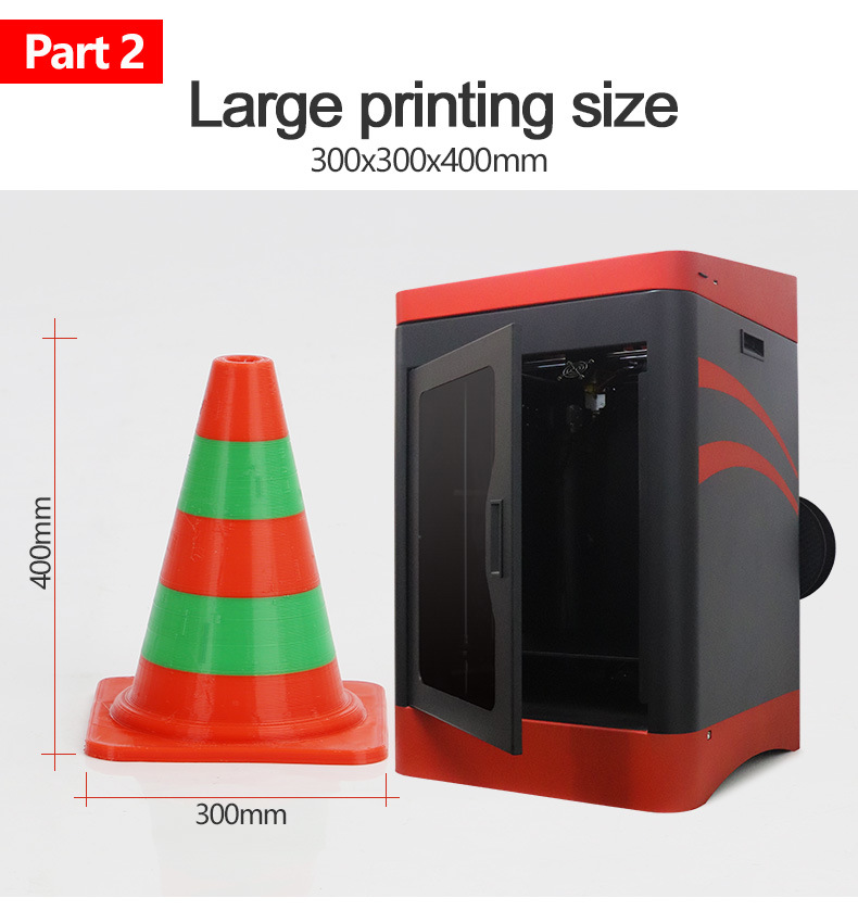 2020 New Design Full Closed Dual Color DIY Product 3D Printers