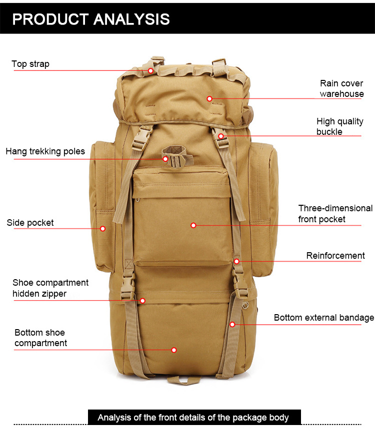 Outdoor Camping Sport Backpack Portable Waterproof Outdoor Hiking Backpacks