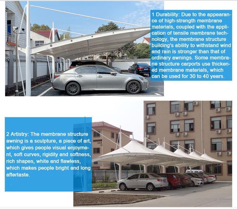 Architecture Tensile Fabric PVDF Membrane Structure Outdoor Canopy Tent